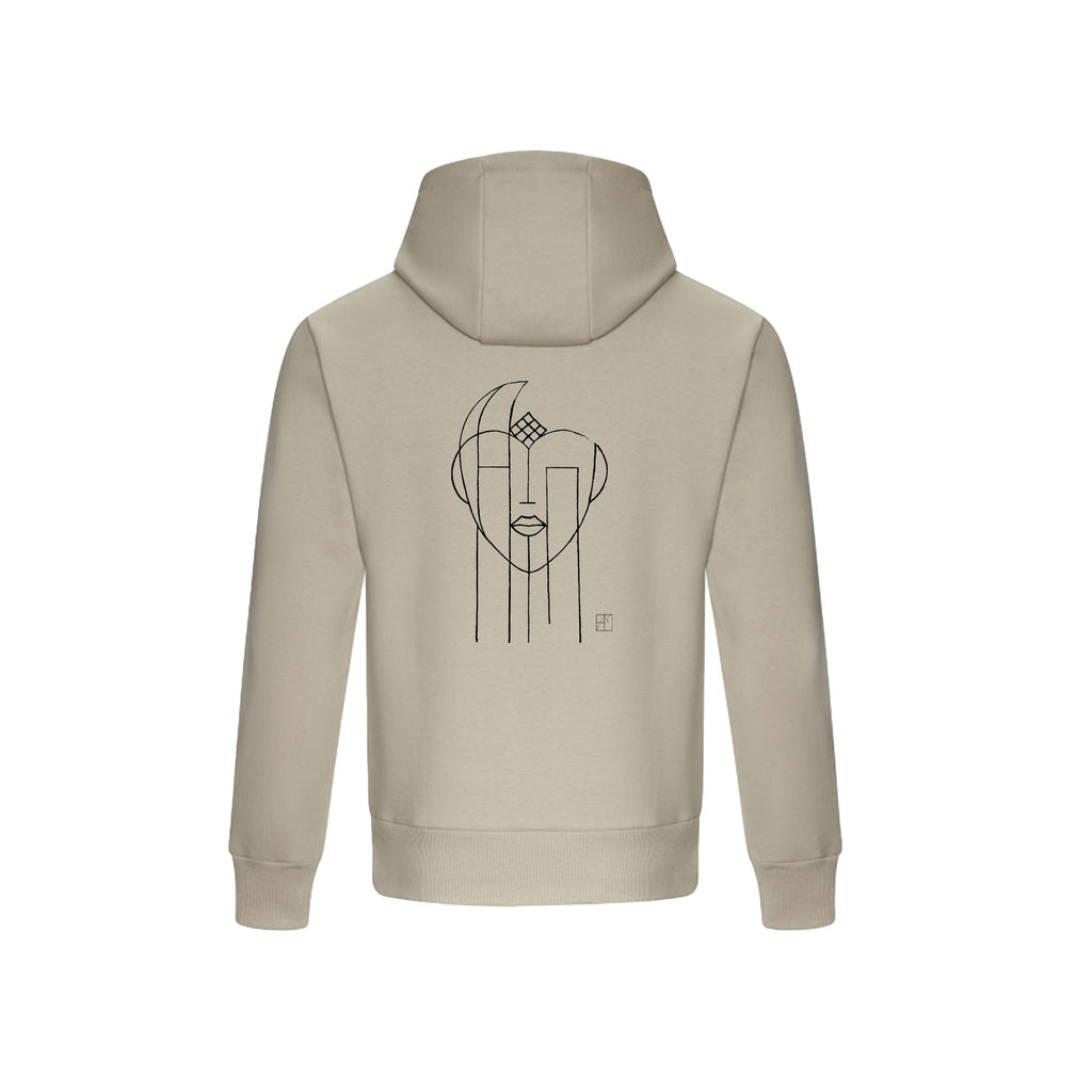 Hoodie Heavyweight Visage éthnique